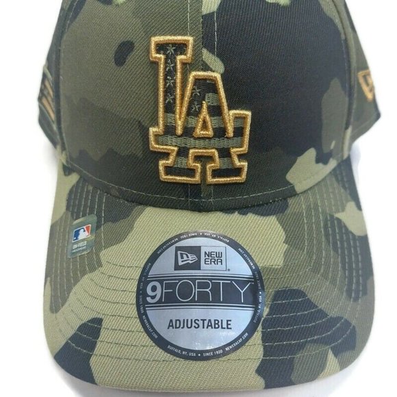 9Forty New Era Los Angeles Dodgers Snapback On Field Hat Cap Camouflage - Picture 2 of 7